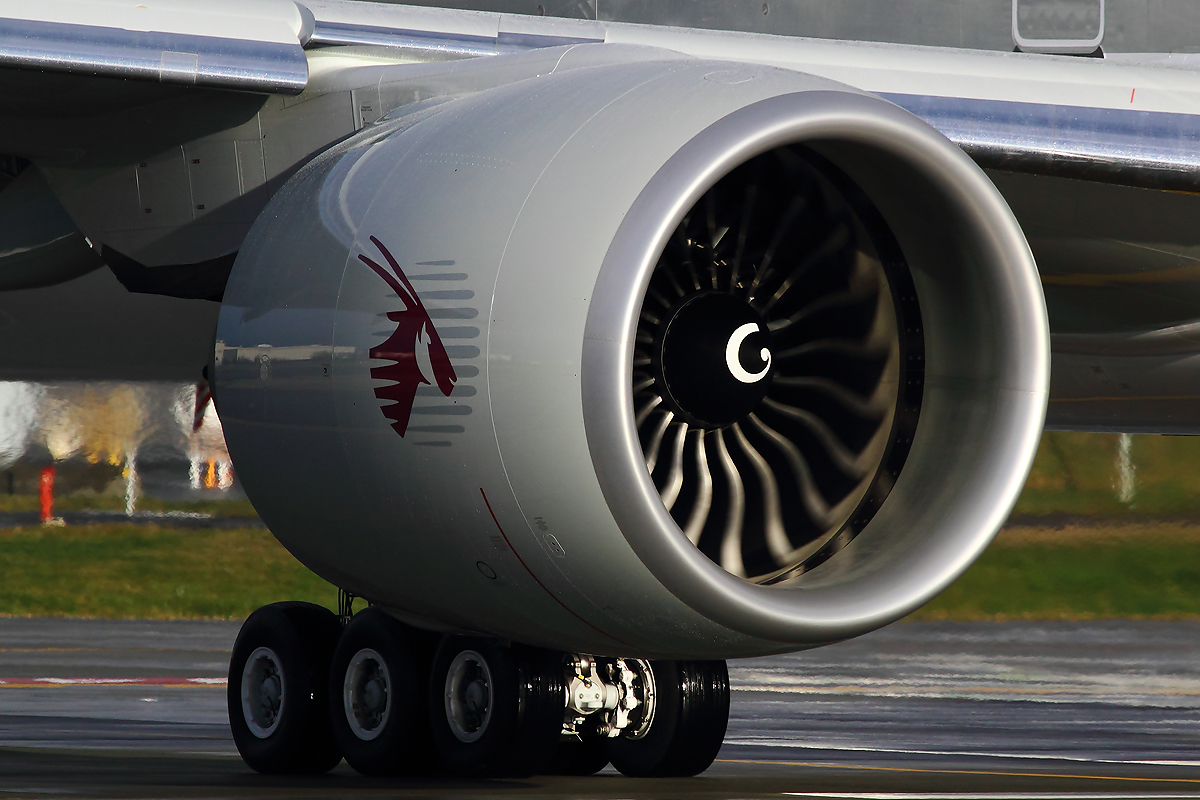 GE-90 engine as seen on the current Boeing 777-300ER. Photo by Brandon Farris.
