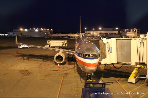 American Airlines Boeing 737-800 in Seattle.