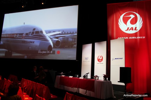 The Gallery at the Future of Flight is ready to reveal JAL's first 787 Dreamliner.