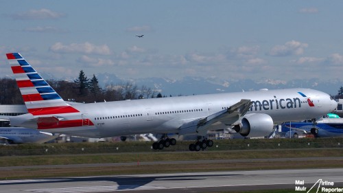American Airlines Boeing 777-300ER. Photo by Mal Muir.