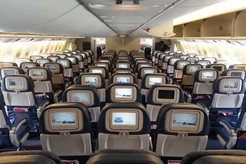 Delta configures their 777's in a 3-3-3 layout. Photo by Brandon Farris.