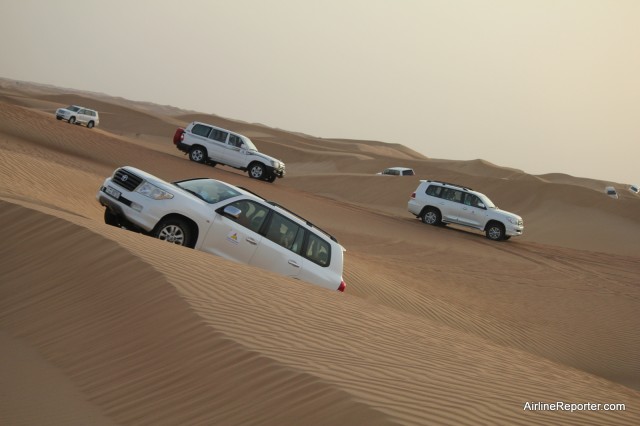 Sit down, shut up and hold on! Okay, it was hard to stay quiet during the sand dunes four wheeling. 