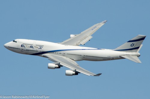 El Al Boeing 747-400. Photo by Jason Rabinowitz.