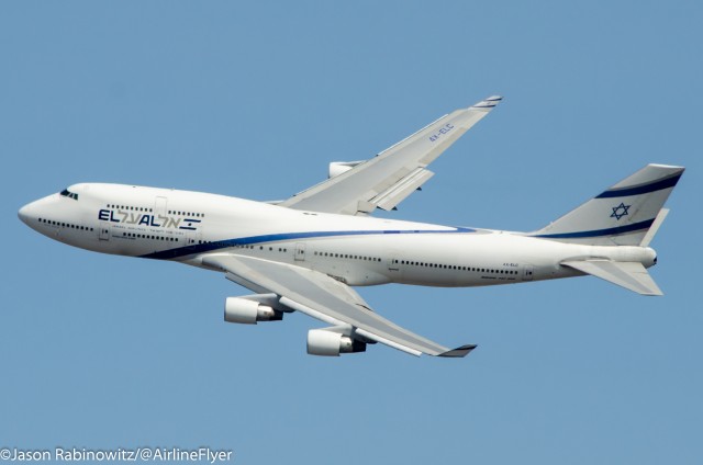 El Al Boeing 747-400. Photo by Jason Rabinowitz. 