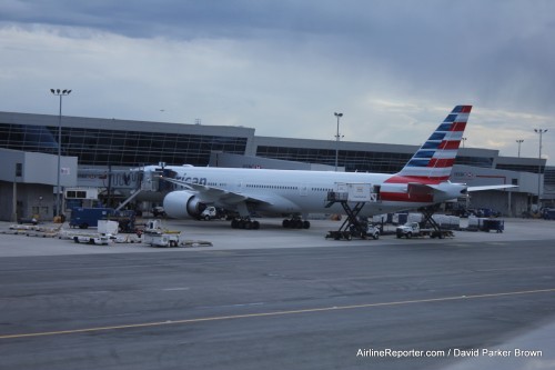 Thank you Boeing 777-300ER for my fun adventure. My plane sitting at JFK.