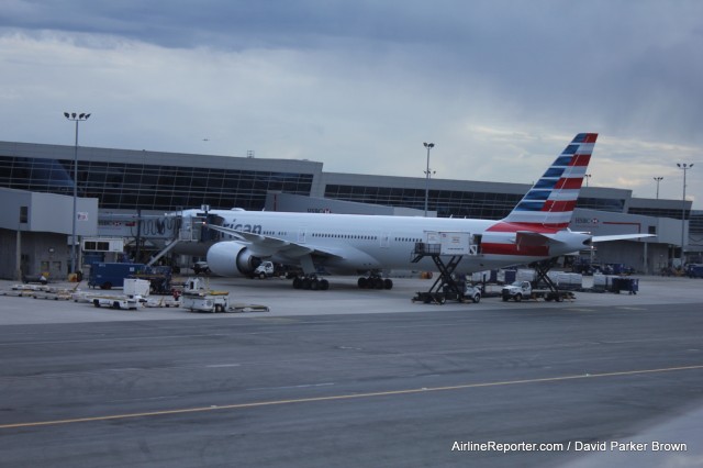 Thank you Boeing 777-300ER for my fun adventure. My plane sitting at JFK. 