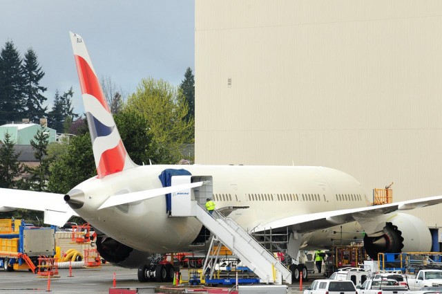 An awesome photo, closer up of British Airways 787 at Paine Field. Taken by moonm.