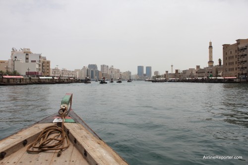 You can take a classic water taxi across Dubai Creek.