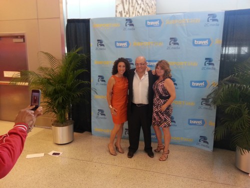 Producer Chris Sloan and his wife, Carla (on his left), at the show's premier in Miami. Photo by Brandon Farris.