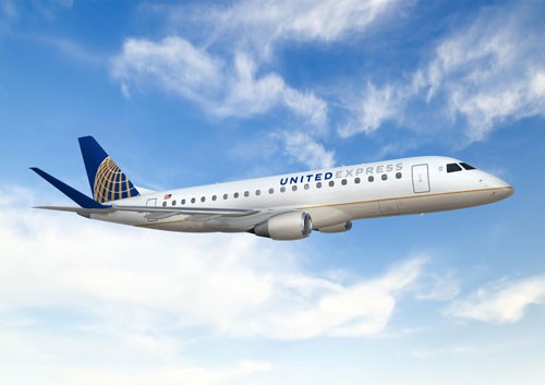 Image and Press Release from United Airlines: United Airlines today announced an agreement to add 30 Embraer 175 regional jets to the United Express fleet. Under an agreement with Embraer, United will purchase the aircraft with deliveries in 2014 and 2015. These aircraft will be operated by a United Express partner to be announced later. ”At United, we are focused on modernizing our fleet, and we look forward to introducing the E175 to our United Express service. Compared to the 50-seat aircraft we are replacing, these aircraft provide a superior customer experience and are more fuel efficient," said Jim Compton, United"s vice chairman and chief revenue officer. ”With a large first class cabin, wider fuselage, and larger overhead bins, this aircraft brings an improved regional flying experience to our customers." The Embraer 175 is the first 76-seat regional jet aircraft in the United Express fleet. The aircraft will be configured with 12 United First, 16 Economy Plus and 48 United Economy seats. The design of the aircraft will result in more personal space for customers with wider seats and aisles than those on the 50-seat aircraft. The aircraft can accommodate standard carry-on bags, resulting in more convenience for customers. As United inducts the new aircraft into the United Express fleet, the company will remove some of the older 50-seat regional jets in the fleet. The E175s will consume 10 percent less fuel per seat and will have less CO2 emissions per seat than the 50-seat aircraft they replace.