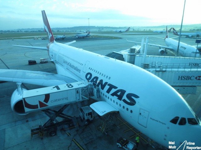 My Ride to LAX - A Qantas A380 named after Sir Reginald Duigan - Photo: Mal Muir - AirlineReporter.com