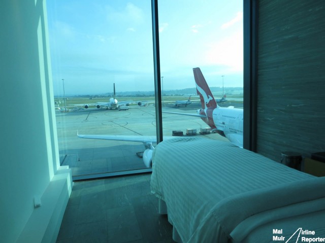 Having a Massage in the lounge? Wouldn't any Avgeek want a view like this? - Photo: Mal Muir | AirlineReporter.com