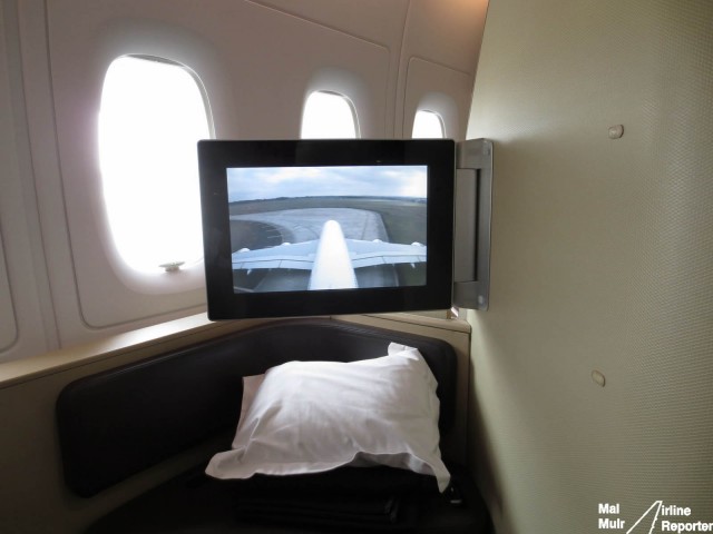 Can't see out the windows? No problem you have the Skycam - Photo: Mal Muir - AirlineReporter.com