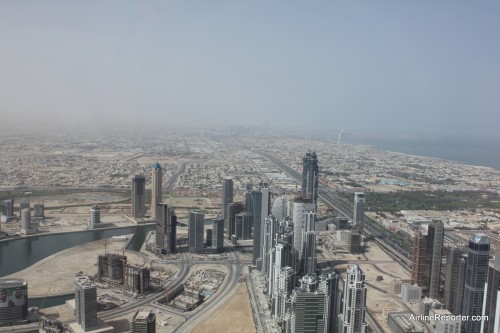 One of the amazing views from the top of The Burj Khalifa.