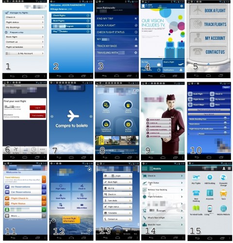How many airline apps can you ID? Made up by Jason Rabinowitz.