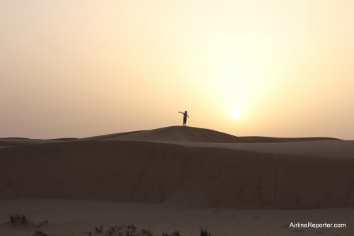 it wasn't too difficult being in the middle of the desert. After sunset, the temperature became very nice.