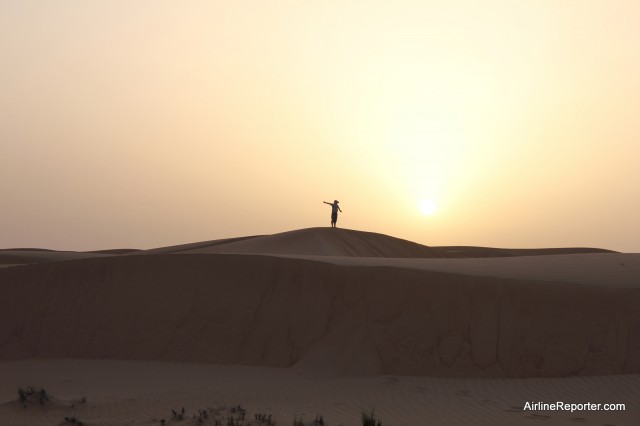 it wasn't too difficult being in the middle of the desert. After sunset, the temperature became very nice. 