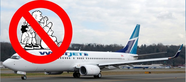 WestJet says no to kids? Origional photo from Andrew Sieber. Click for orig. 