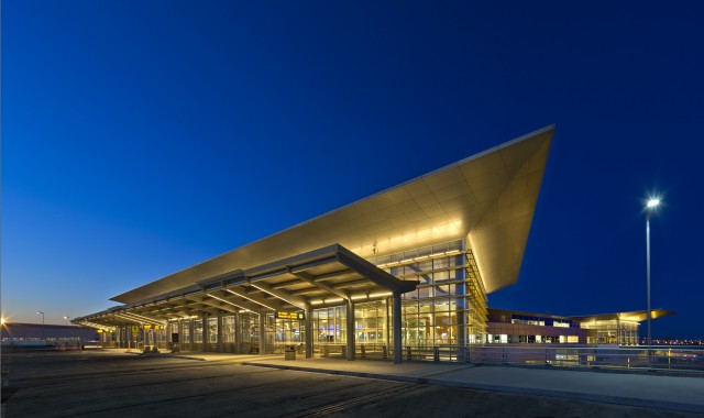 A beautiful shot of YWG's terminal