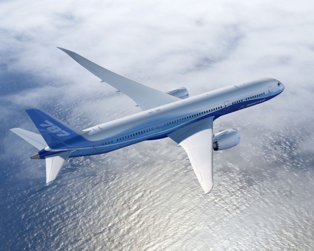 Computer image of the 787-9 from Boeing. 