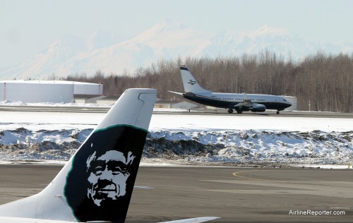 Back to reality. Time to fly an Alaska Airlines Boeing 737 back to Seattle as I watched the BBJ take off, heading to Asia.