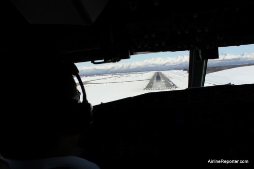 Lined up to land at ANC. What a view.