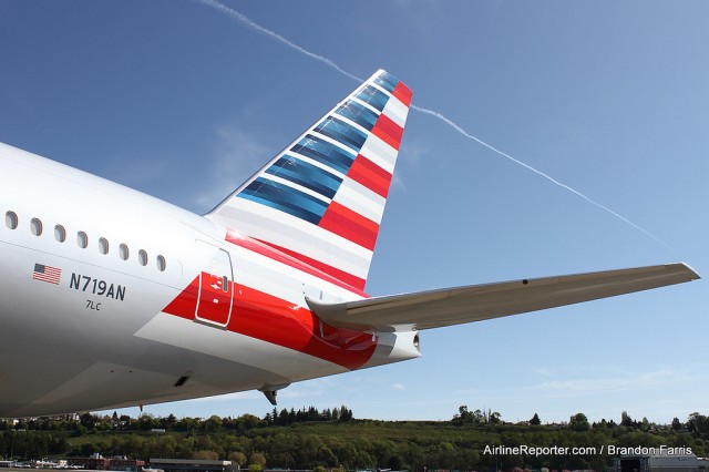 There is quite a bit of detail in American's new livery. 