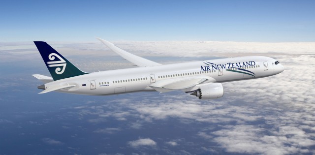 Conceptual image of a Boeing 787-9 in old Air New Zealand livery. I wouldn't be surprised to see a special livery on their first 787-9. Image from Boeing. 