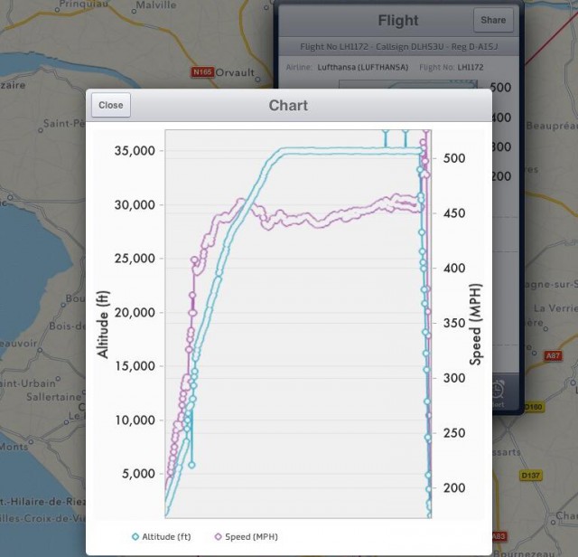 Image from PlaneFinder.net via NYCAviation.com. 