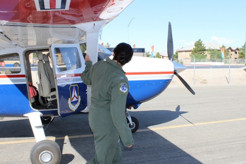 Preparing for flight. Photo by Dan Landson.