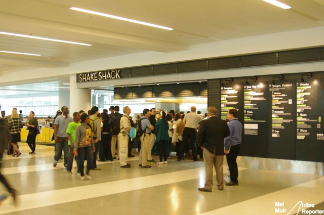The new Shake Shack Outlet at JFK had longer lines than Security on opening day - Photo: Mal Muir | AirlineReporter.com