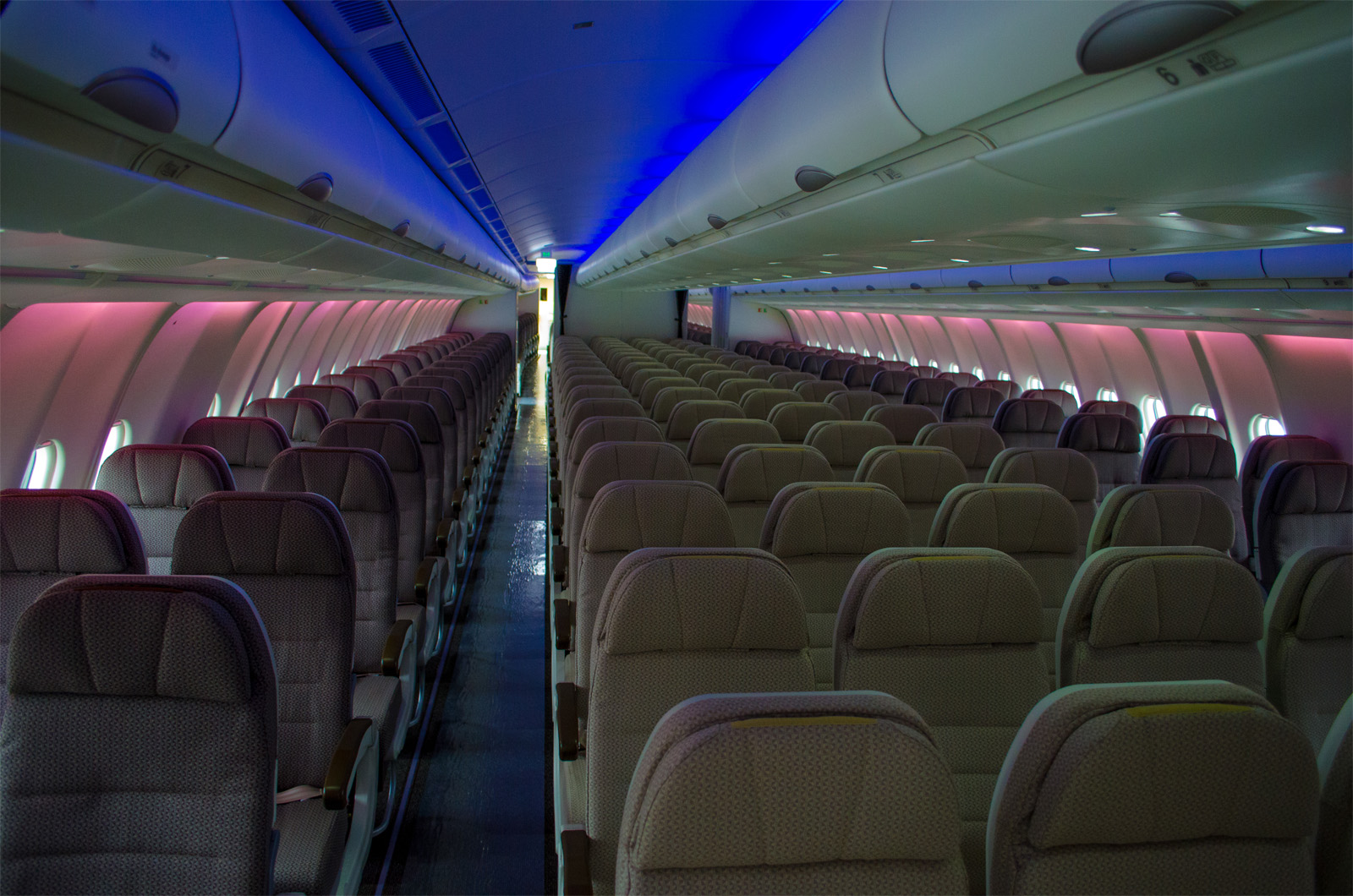 The Led Lighting In Economy On Fiji Airways Airbus A330