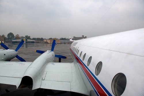 Boarding the IL-18.