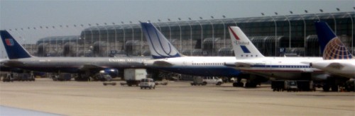 Four United liveries caught at IAH this January. Photo by Jack.