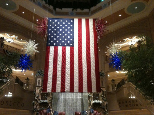 There was no shortage of red, white and blue inside the hotel. Harry Brown / AirlineReporter.com. 