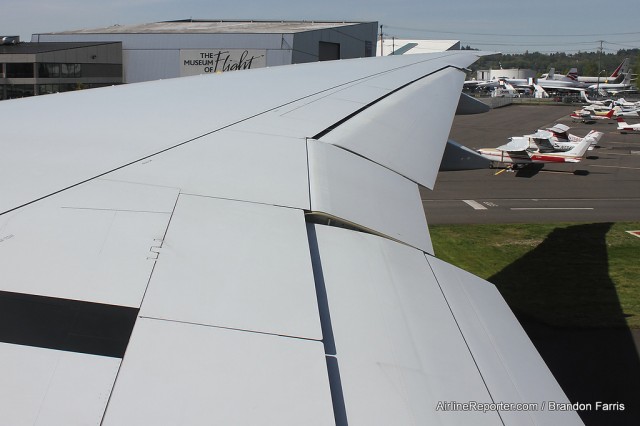 It is pretty rare taking off in a Boeing 777 out of Boeing Field. 