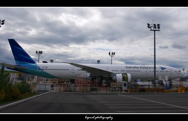 Garuda Indonesia's First 777-300ER at Paine Field. 