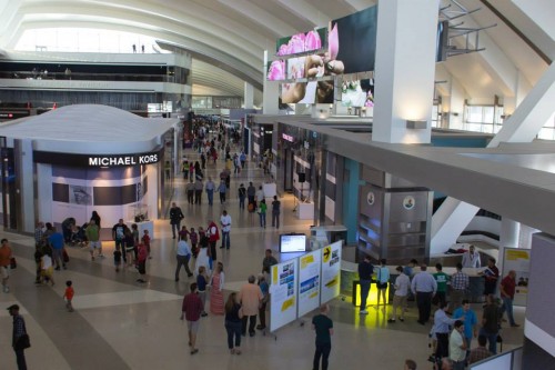 The main concourse is lined with stores. None of which were open today