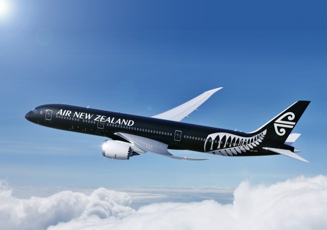 Air New Zealand's new white fern livery seen on the 787-9 Dreamliner. Image from Air New Zealand. 