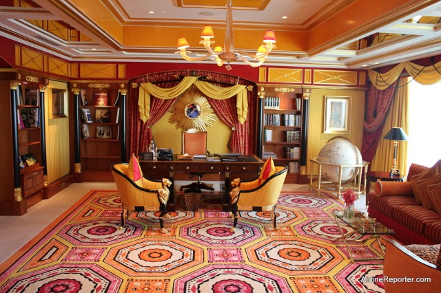 The office in the Burj Al Arab Royal Suite. 