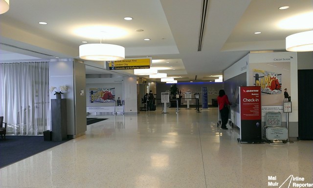 British Airways, Qantas & Cathay Pacific all share this premium check in area at JFK Terminal 7 - Photo: Mal Muir | AirlineReporter.com