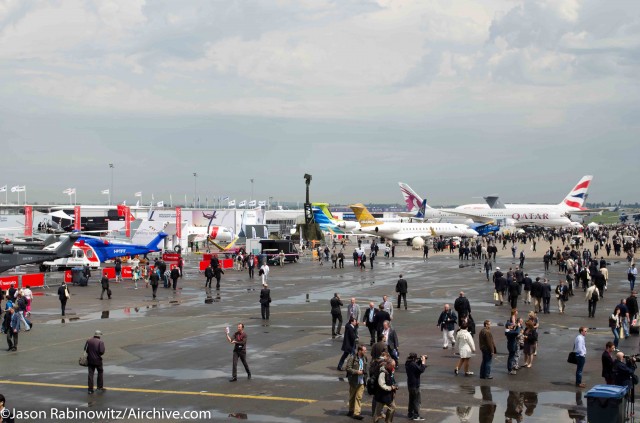 An overview shot of the Paris Air Show. Photo by Jason Rabinowitz / Airchive.com.