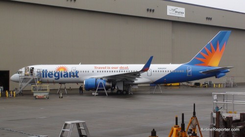 One of Allegiant Air's Boeing 757s (N902NV) while still in Everett, WA.