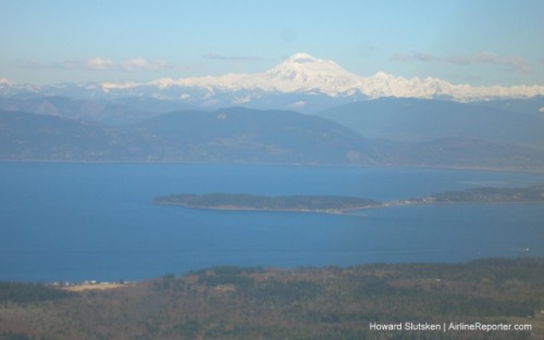 Washington state San Juan Islands and Mount Baker