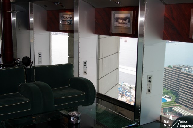 Luxurious furnishings in the China Clipper Lounge.  That thing on the table, it's just a Piston Head - Photo: Mal Muir | AirlineReporter.com