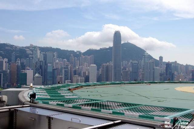 View of Hong Kong Island from the Helipad on top of the Peninsula Hotel - Photo: Mal Muir | AirlineReporter.com