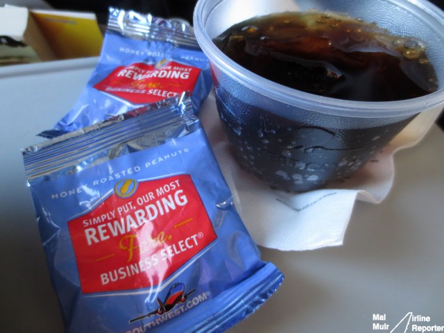 The Famous Southwest Airlines Peanuts & a hand delivered Soda - Photo: Mal Muir | AirlineReporter.com