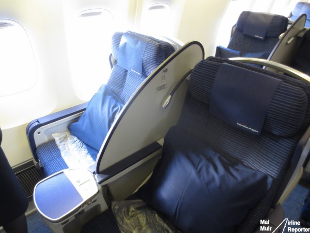 The ANA Business Cradle Seat.  A very private seat that is more than comfortable enough for a short regional flight - Photo: Mal Muir | AirlineReporter.com