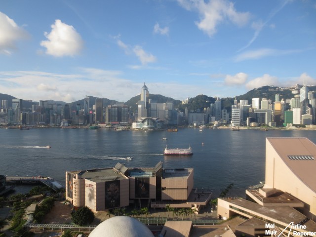 I woke up to this every morning.  Looking out over The Avenue of Stars and Victoria Harbour to Hong Kong Island from the Peninsula Hotel - Photo: Mal Muir | AirlineReporter.com