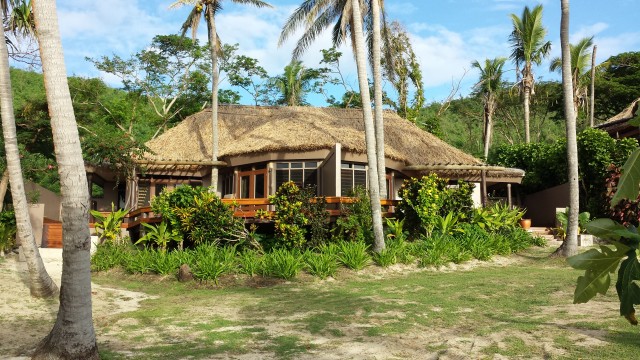 My home at Yasawa. Each of these buildings is split down the middle and has 2 large rooms.